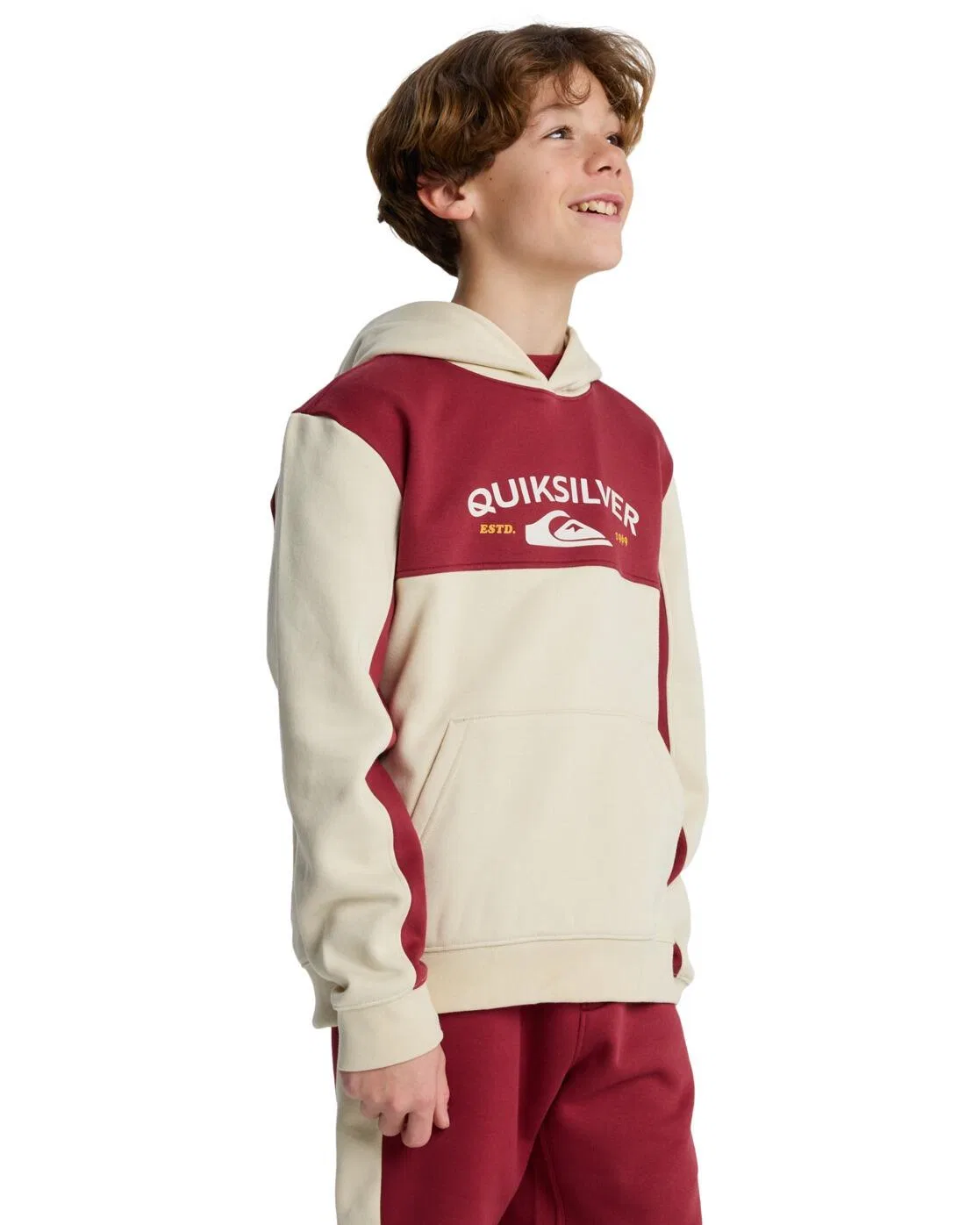 Детское худи для мальчиков из органического хлопка KNOWLEDGE AREA Quiksilver, Beige — фото 3