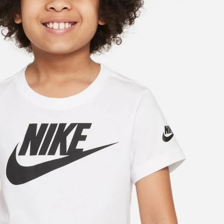 Детский спортивный комплект с круглым вырезом Nike, белый/Черный — фото 4