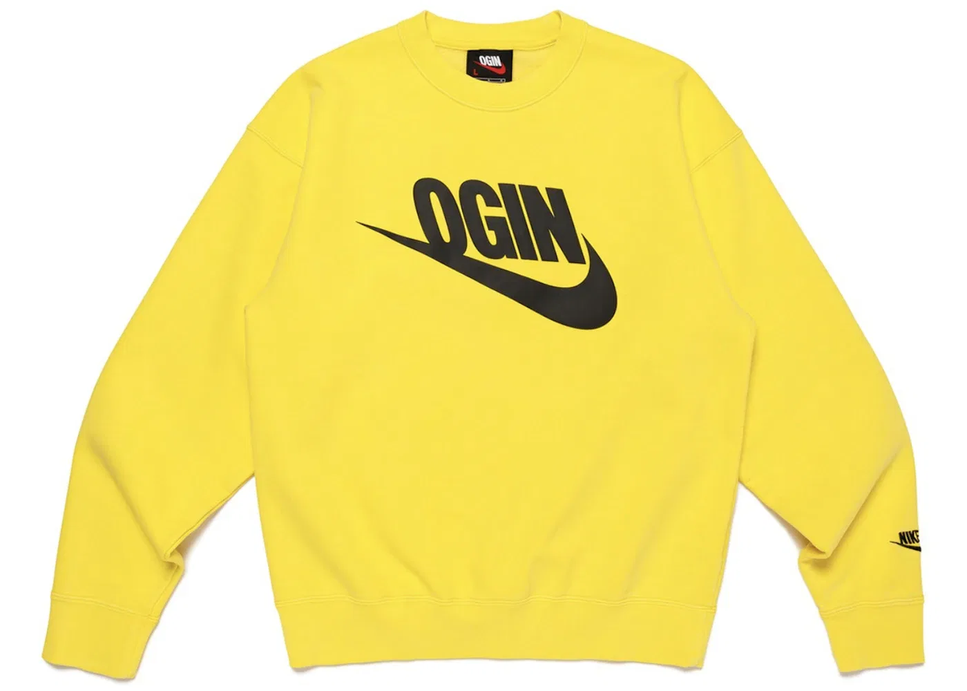 Мужской свитшот флисовый Nike x Nigo NRG Fleece Crew Sweatshirt (Asia Exclusive) Nike, Yellow