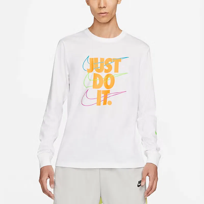 Лонгслив с принтом Brandmarks JDI Nike, белый — фото 3