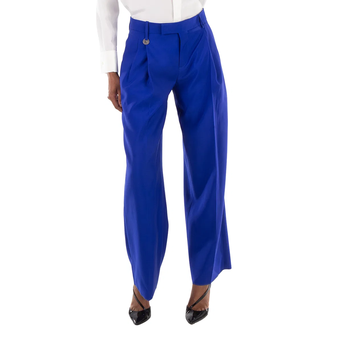 Брюки широкие плиссированные Wide-Leg Pleated Pants Burberry, Knight