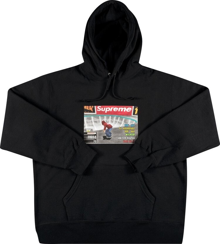 

Толстовка Supreme x Thrasher Hooded Sweatshirt 'Black', черный
