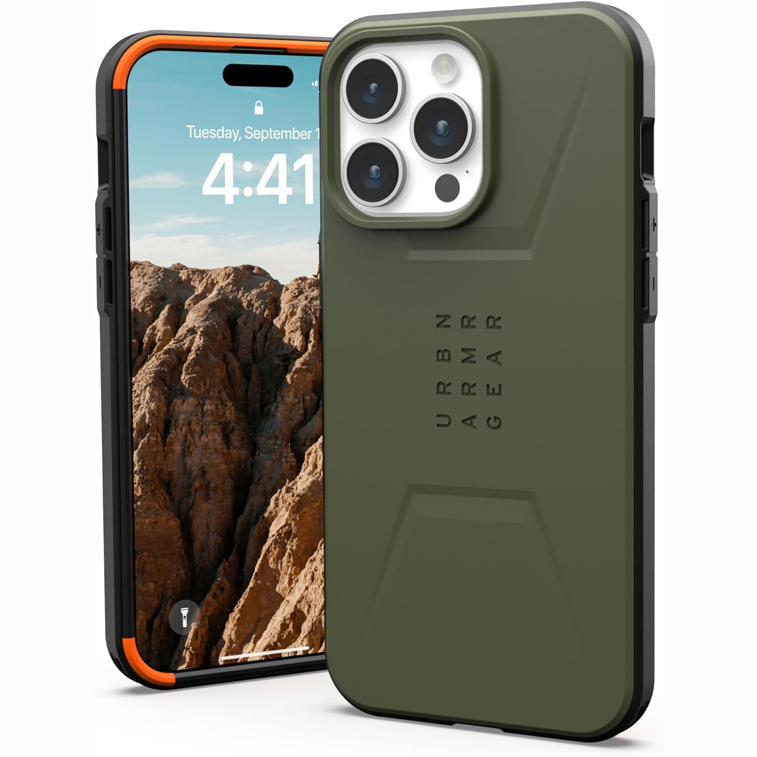 

Чехол UAG Civilian для iPhone 15 Pro Max, MagSafe Charging, Olive Drab, Хаки, Чехол UAG Civilian для iPhone 15 Pro Max, MagSafe Charging, Olive Drab