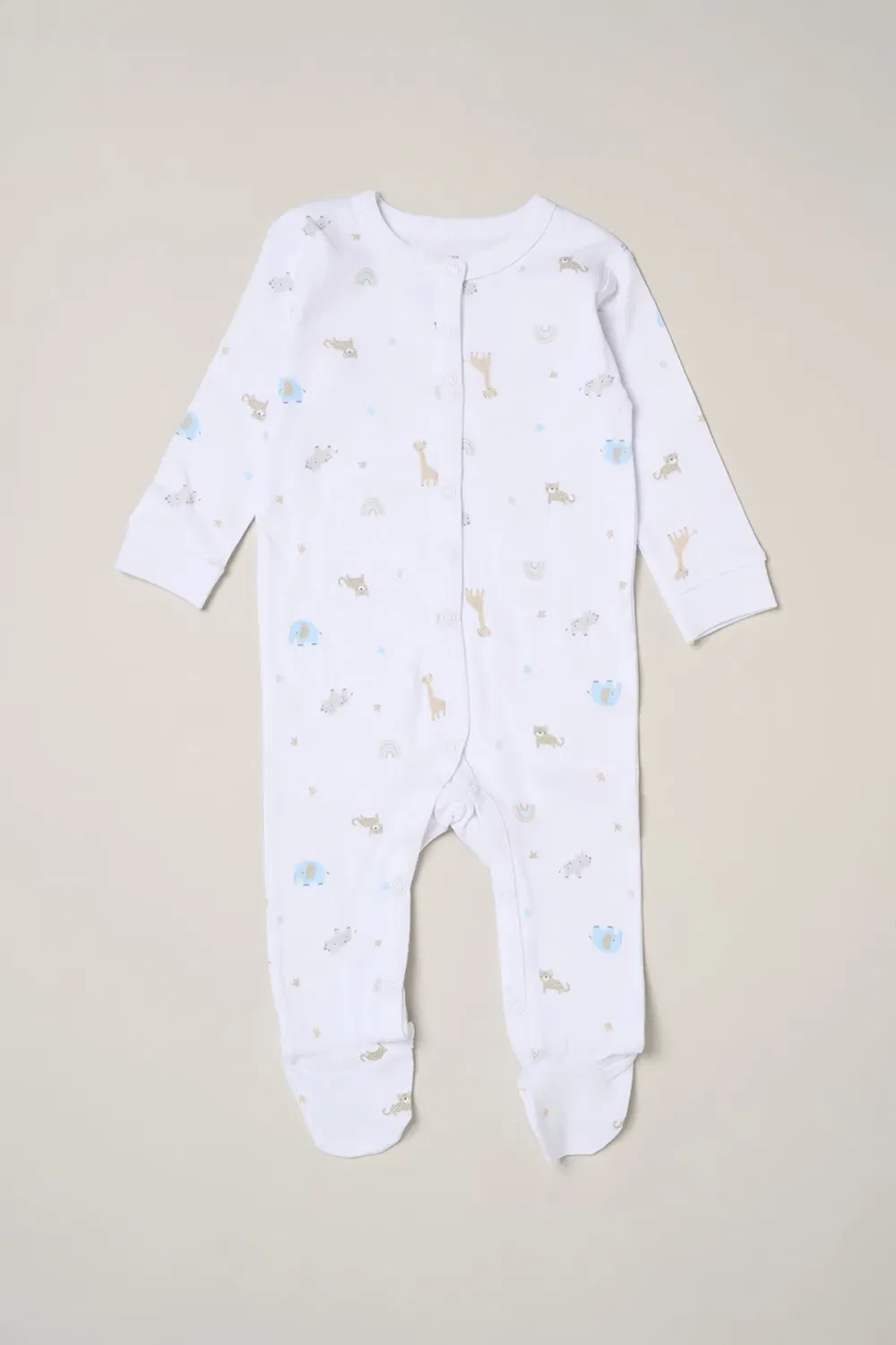 Детский комплект из 5 предметов с животными и принтом радуги Rock A Bye Baby, White — фото 2