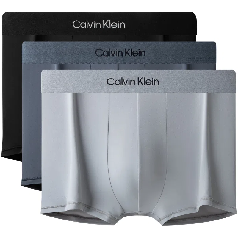 Мужские боксеры из 3 предметов Calvin Klein, Mist Gray/Carbon Gray/Space Black