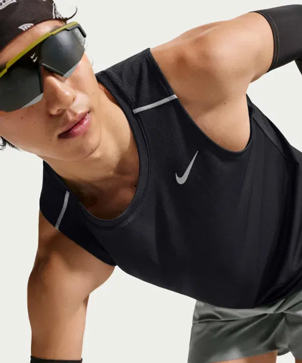 Майка беговая Dri-FIT Nike, черный — фото 3