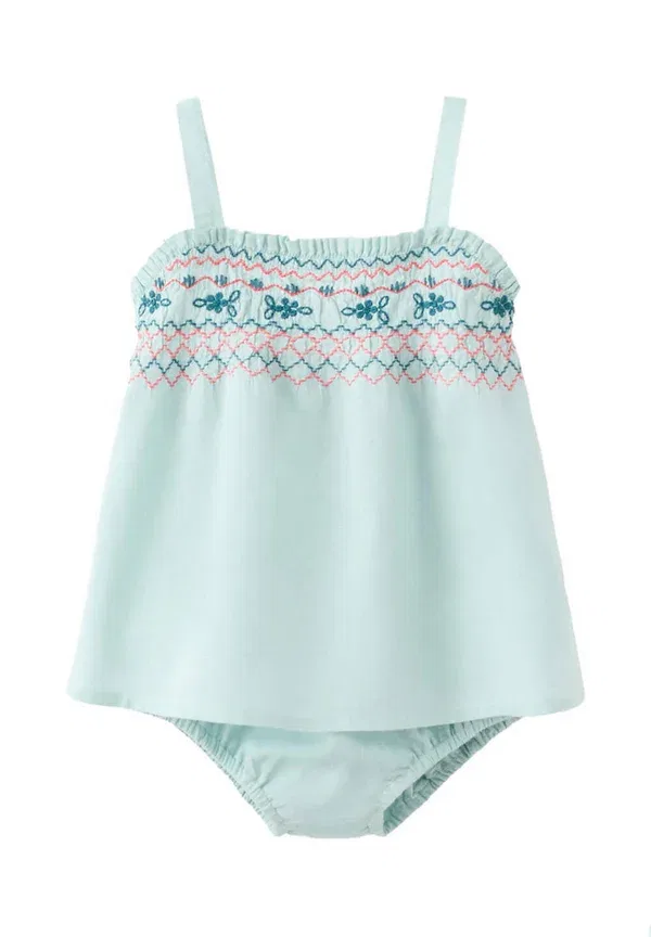 Детское платье Mango Kids, светло-зеленый