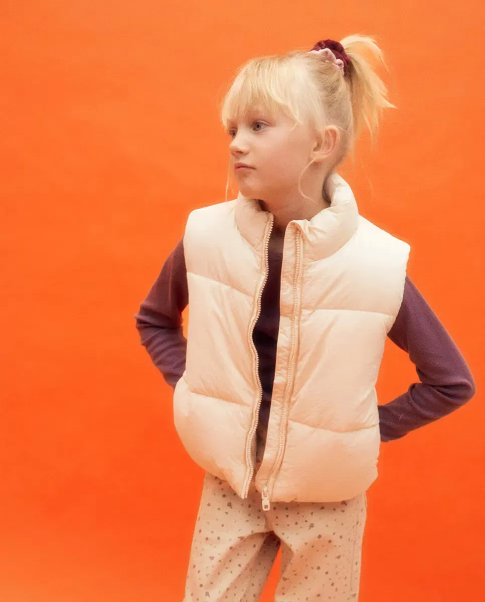 Детское стеганое пальто для девочек Sfera, Beige