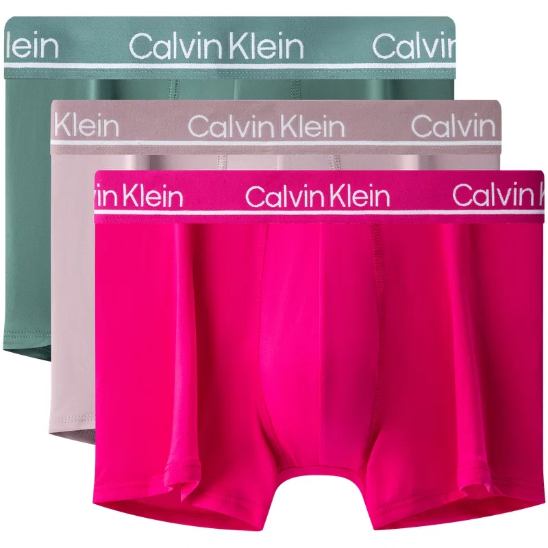 Мужские боксеры-слипы с принтом, комплект из 3 шт, Calvin Klein, Sky Blue/Dining Blue/Lemon — фото 4