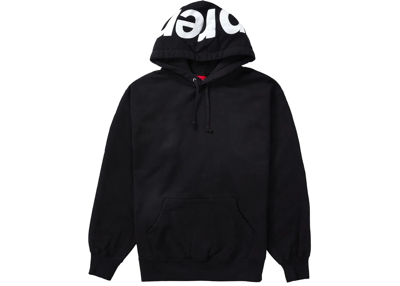 Мужская худи с контрастным логотипом Supreme, Black