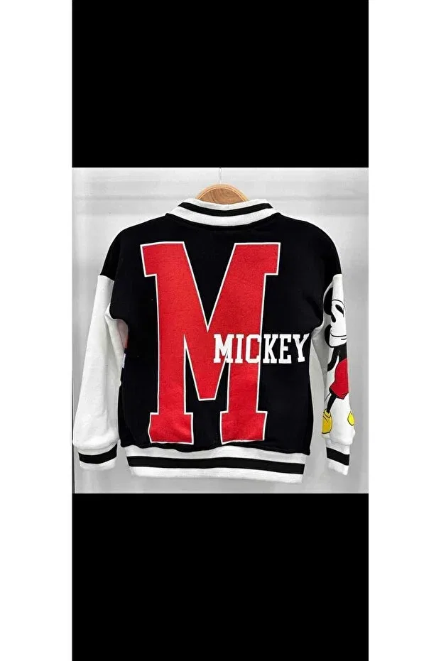 Детская куртка для девочек с принтом Mickey Mouse College Ihracatfazlasi, Black — фото 2
