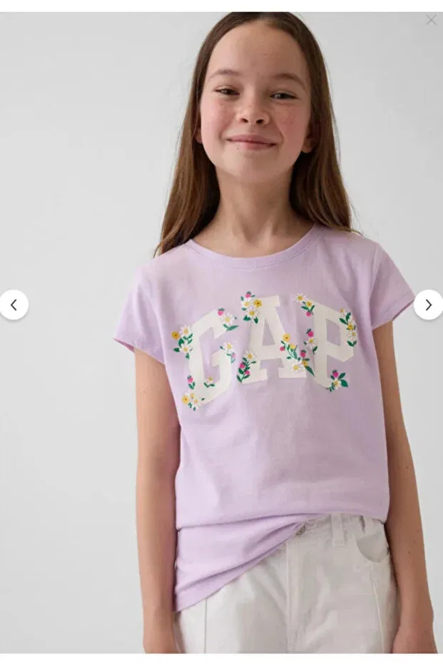 Детская футболка с принтом Gap, Lilac — фото 2
