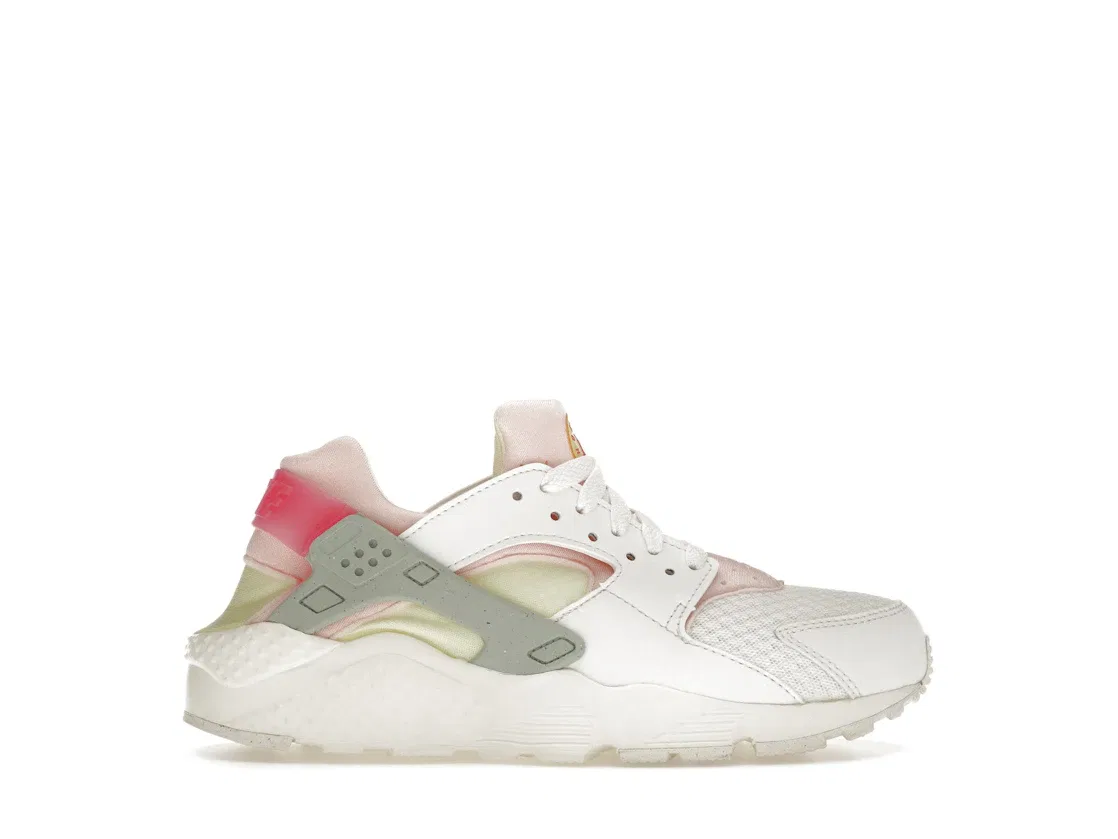 Детские кроссовки для повседневной носки Nike Air Huarache Run Nike, Summit White/Atmosphere/Citron Tint/Seafoam