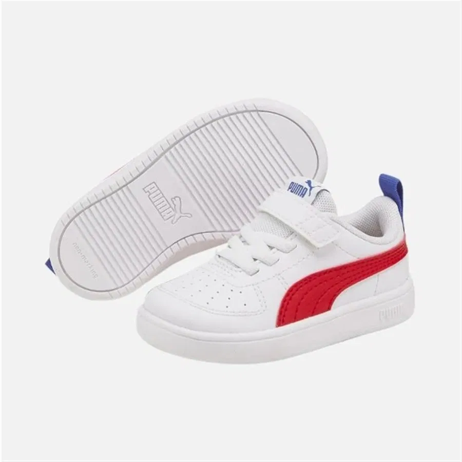 Детские кроссовки на липучках Rickie Ac+ Inf Puma, Белый — фото 3