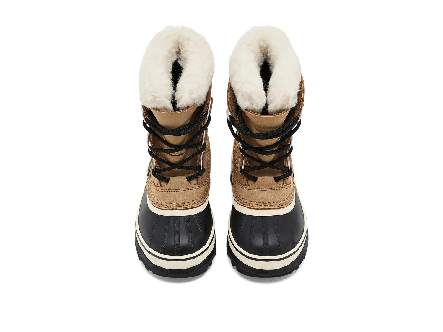 Водонепроницаемые ботинки Caribou Waterproof (для маленьких детей) Sorel Kids, Caribou Buff/Black — фото 3