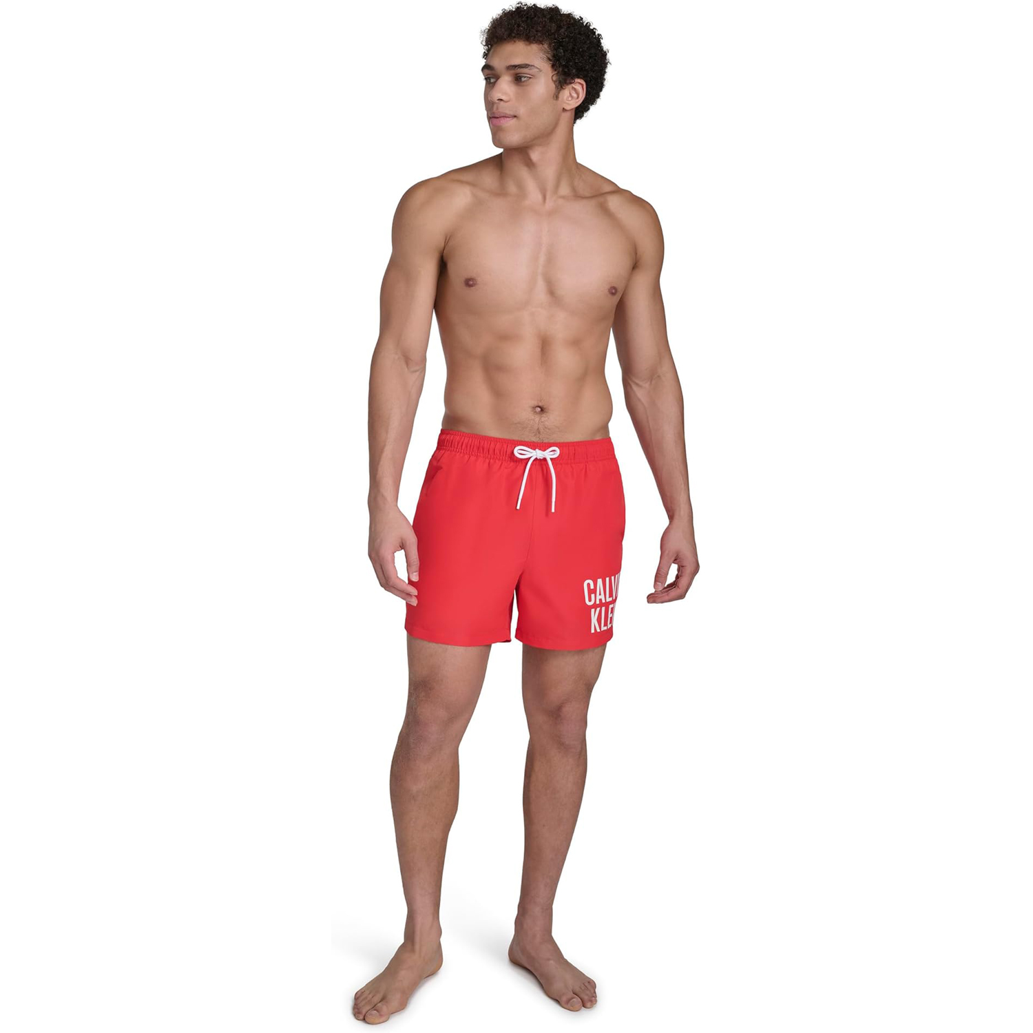 Плавательные шорты Calvin Klein Volley Quick Dry Lightweight Block Logo, красный