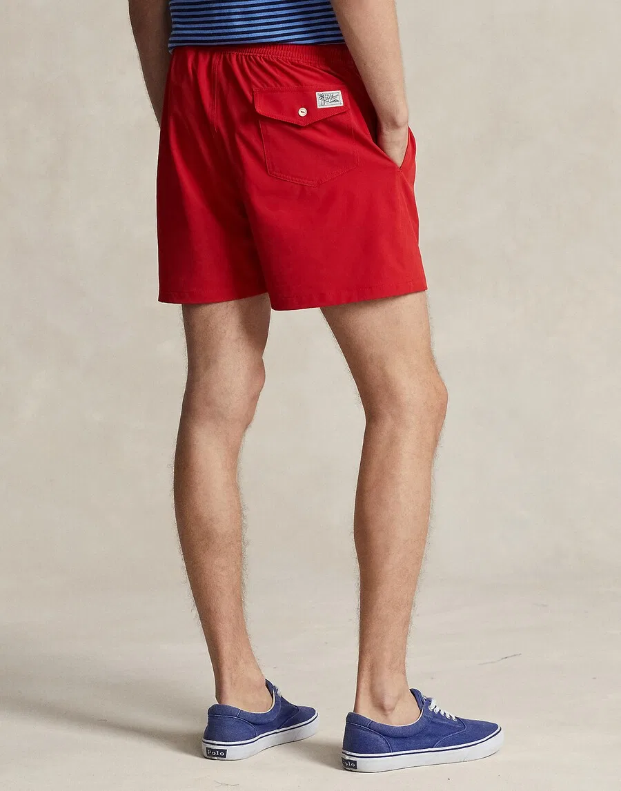 Шорты для плавания Polo Ralph Lauren 'TRAVELER' красного цвета — фото 3