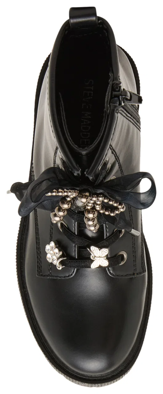 Детские ботинки для девочек с принтом JLUXELLE Steve Madden, Black — фото 4