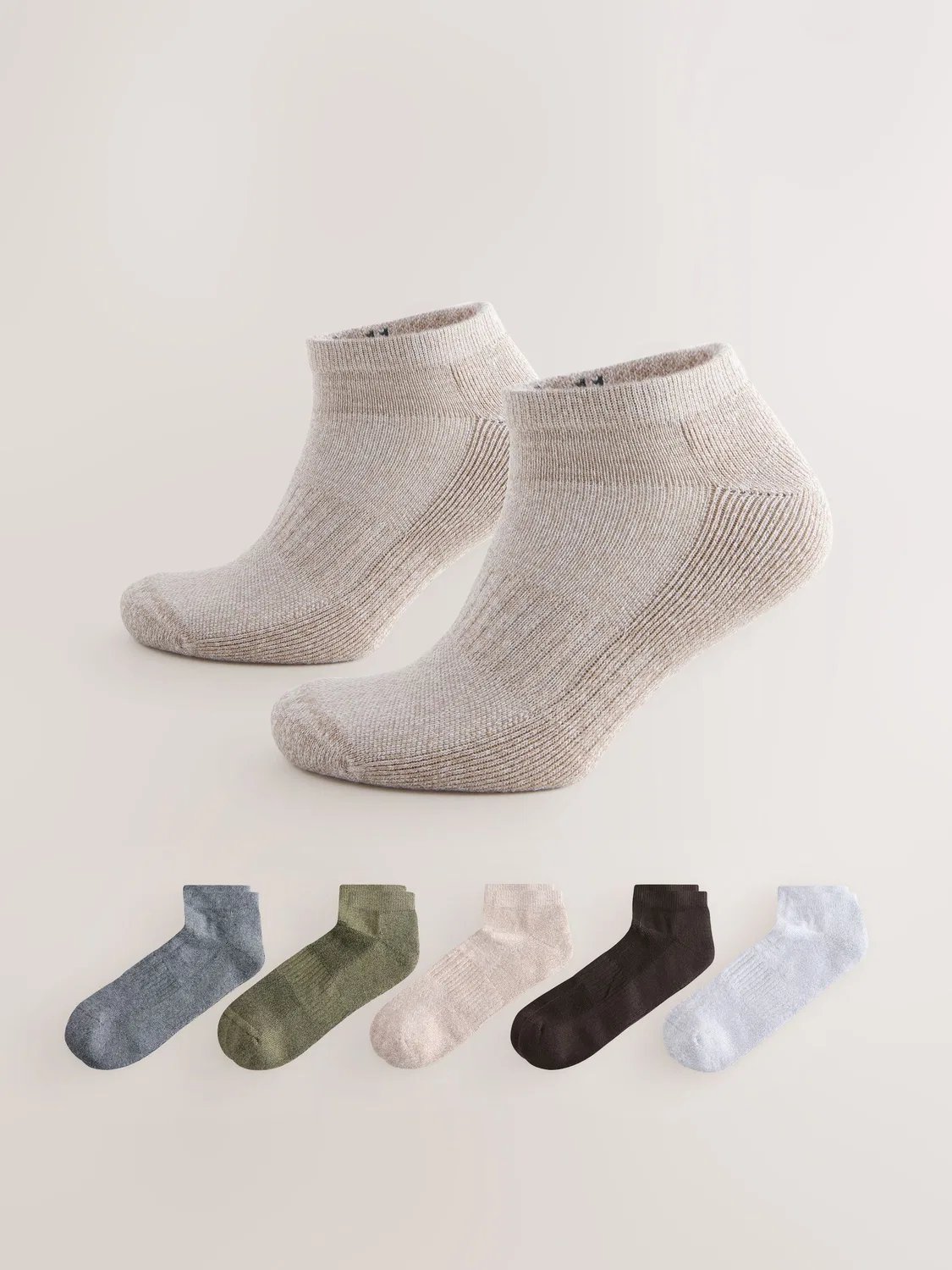Носки спортивные с амортизацией, Neutral/Black/Grey Next