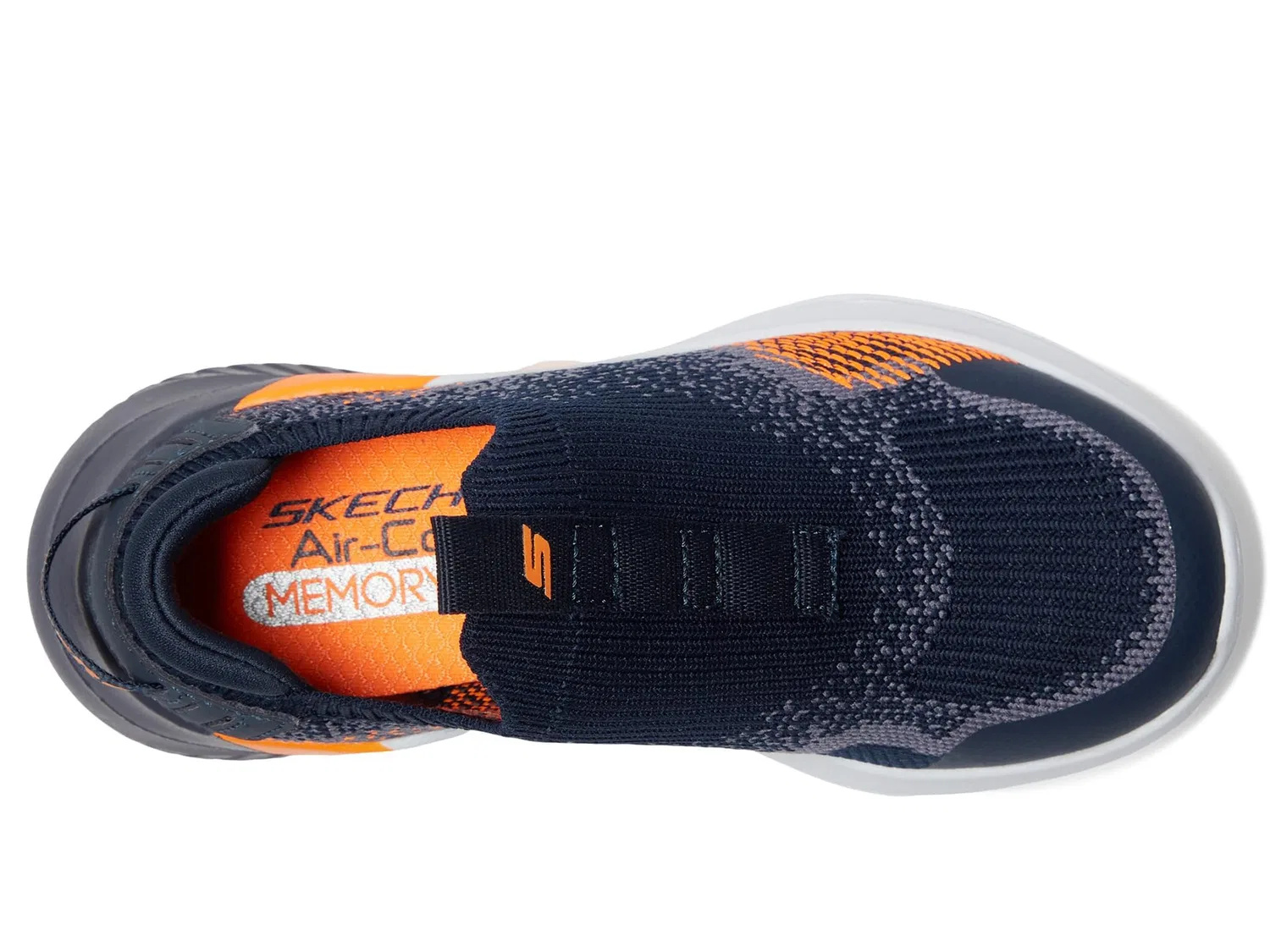 Детские кроссовки для мальчиков с растягивающимся верхом Skechers Ultra Flex 3.0, Navy Blue Orange — фото 2