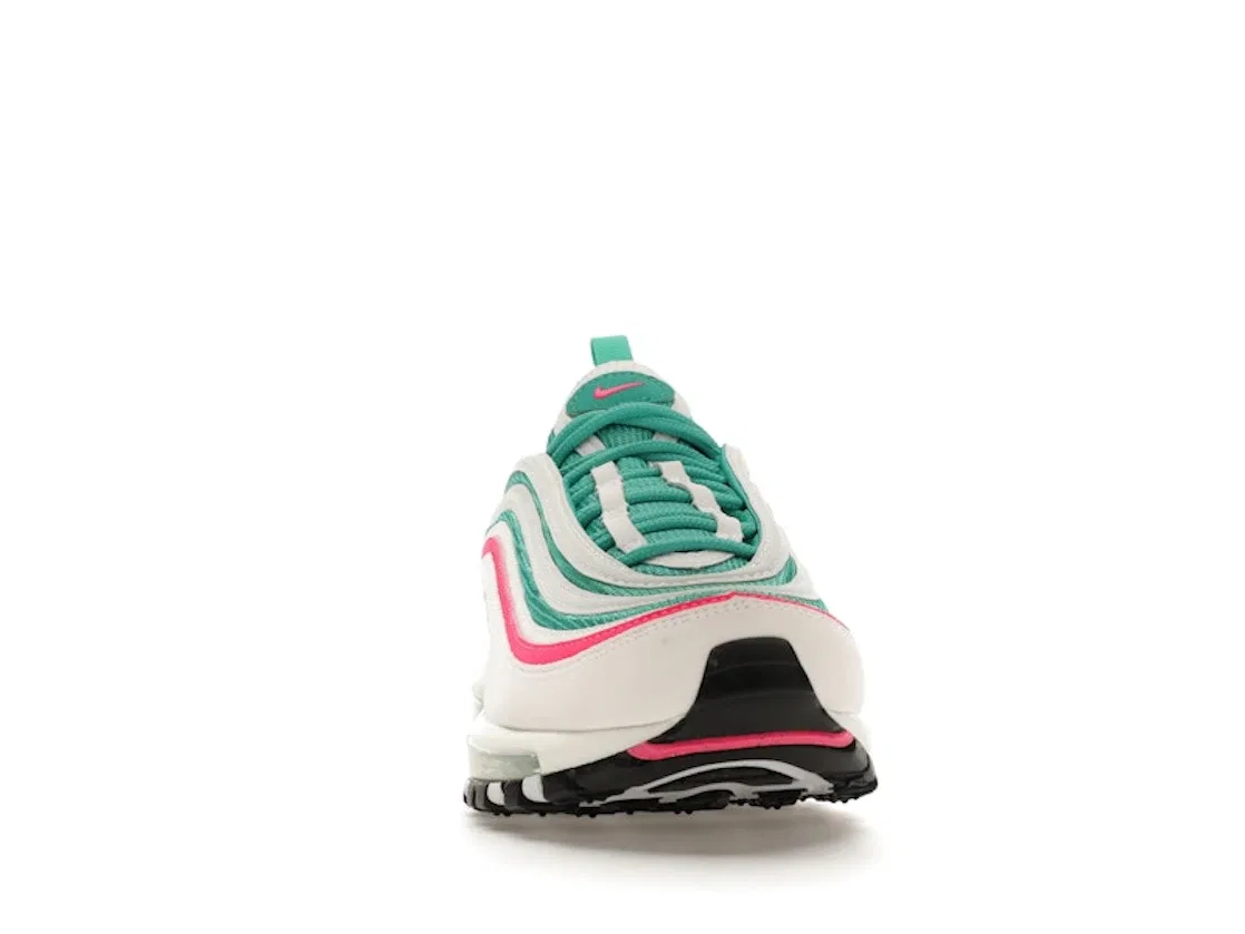 Детские кроссовки Lifestyle с низким профилем Nike Air Max 97, White/Pink Blast-Kinetic Green-Black — фото 2