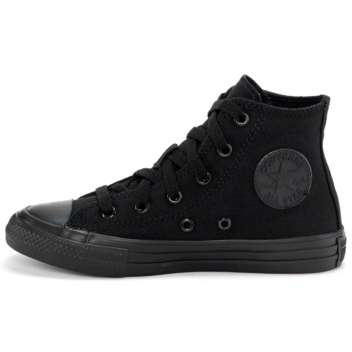 Детские кроссовки на шнуровке Converse, Black Monochrome — фото 2