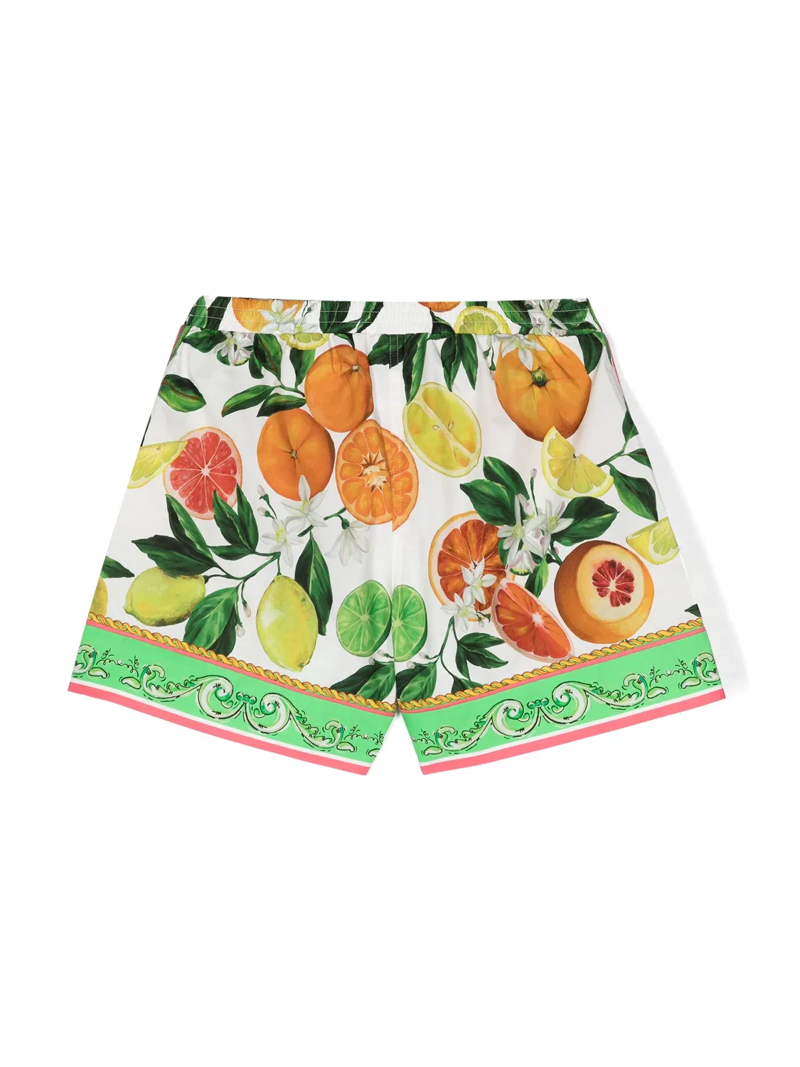 Шорты с микс-принтом из хлопка Dolce & Gabbana, белый/многоцветный — фото 2
