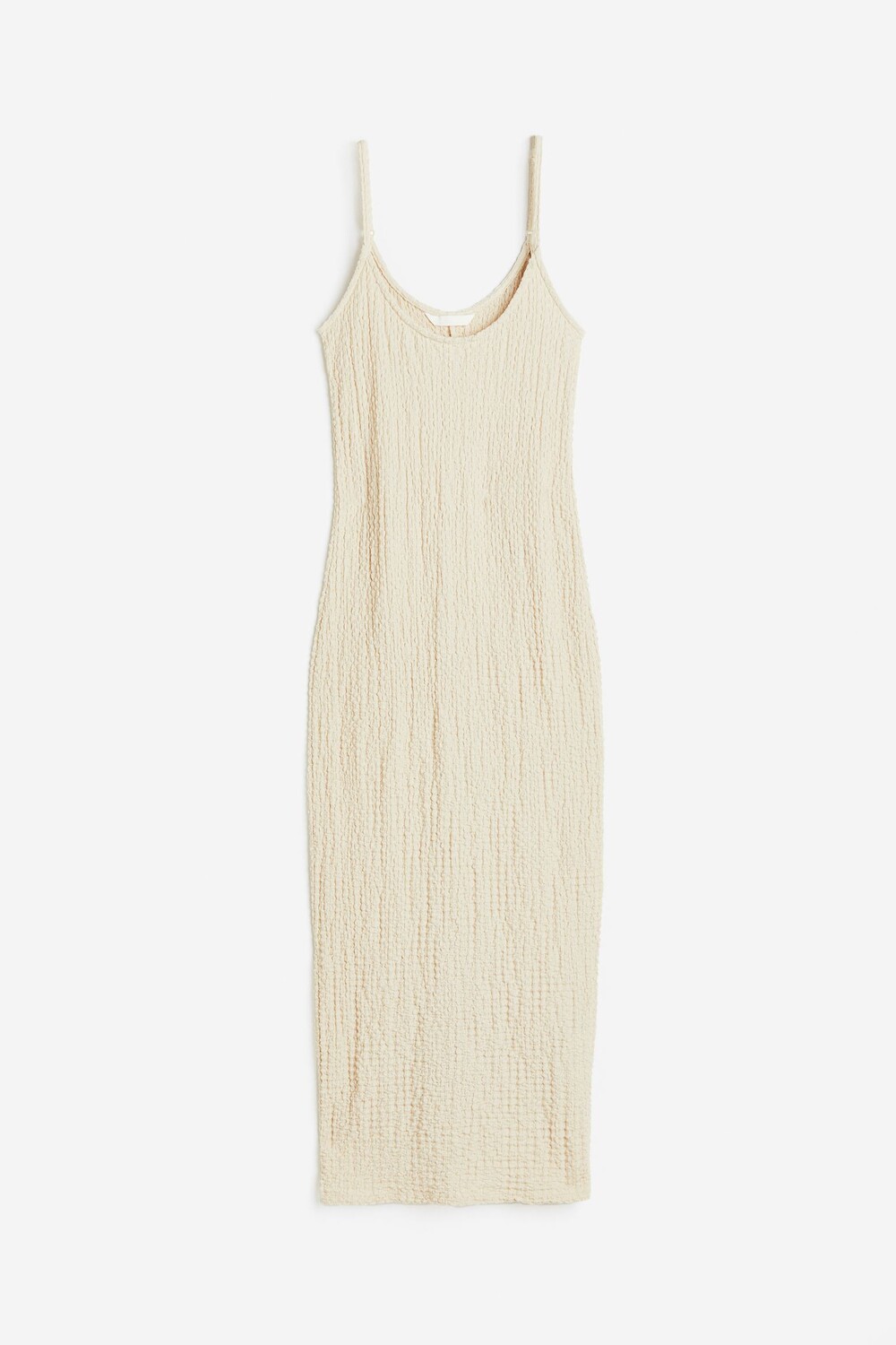 

Платье H&M Crinkled Jersey, светло-бежевый