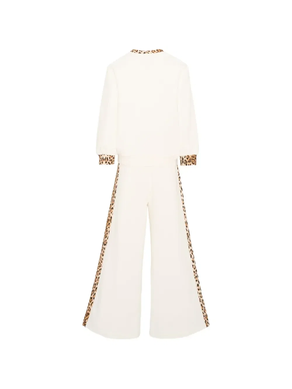 Спортивный костюм с вышивкой и леопардовым принтом Roberto Cavalli Junior, белый — фото 2