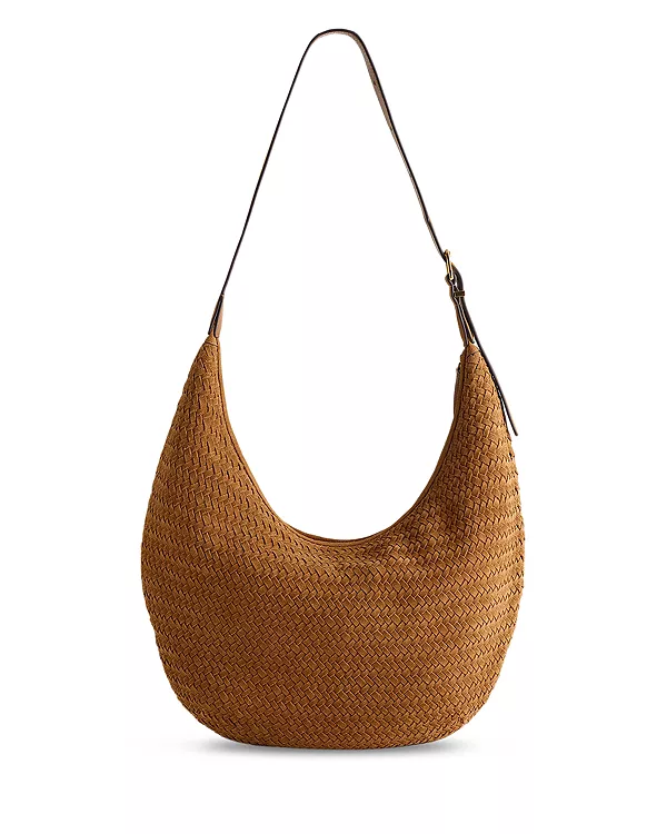 

Сумка через плечо Essential Curve из замши Madewell, коричневый