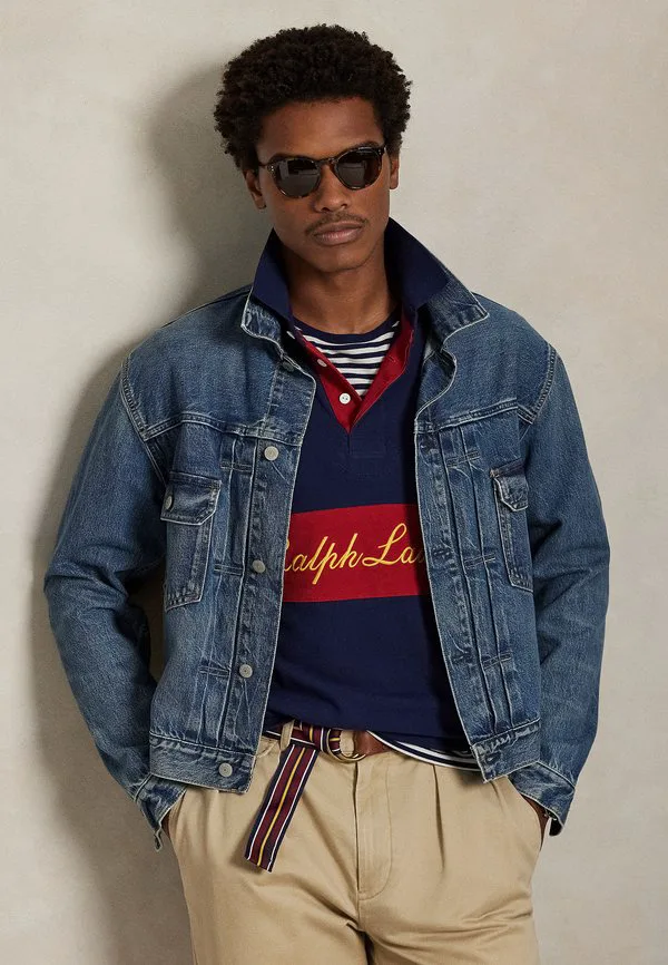 Классическая рубашка поло с гербом Polo Ralph Lauren, Newport Navy/Sweet Tomato — фото 4