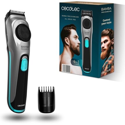 

Машинка для стрижки волос Bamba Precisioncare Alldrive Pro с регулируемым колесом, автономия 75 минут, 19 настроек, лезвия из нержавеющей стали 1–10 мм с титановым покрытием и литиевой батареей, Cecotec