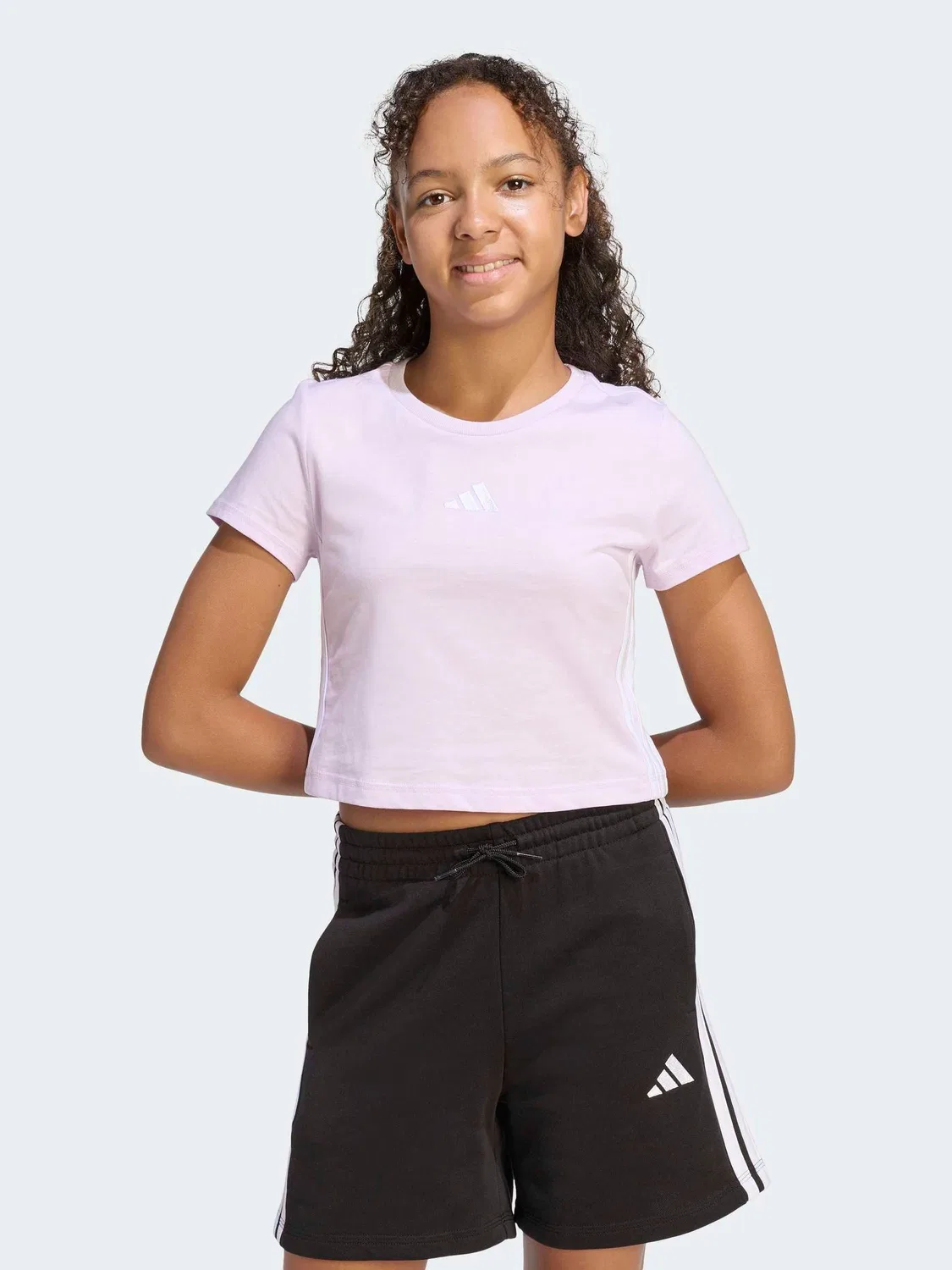 Футболка с 3 полосками Essentials adidas, фиолетовый