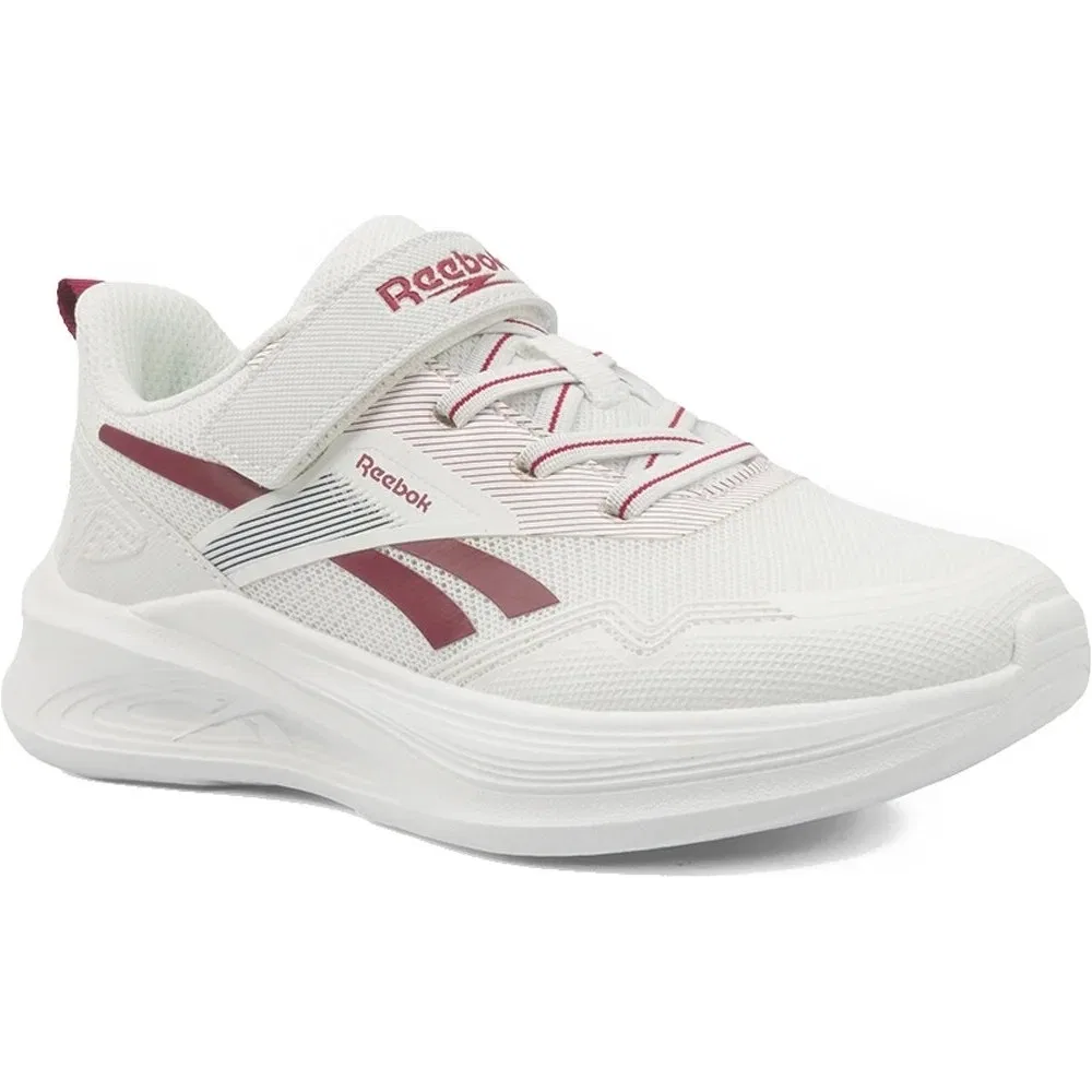 Кроссовки детские Reebok Anes Run Kds I кожаные для мальчиков, белые — фото 2