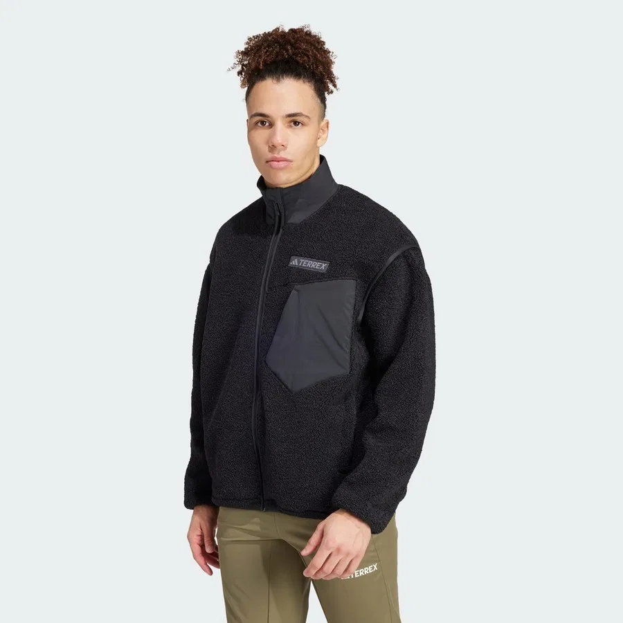 Флисовая куртка TERREX Xploric High Pile Fleece Fermuarlı Üst adidas, Черный
