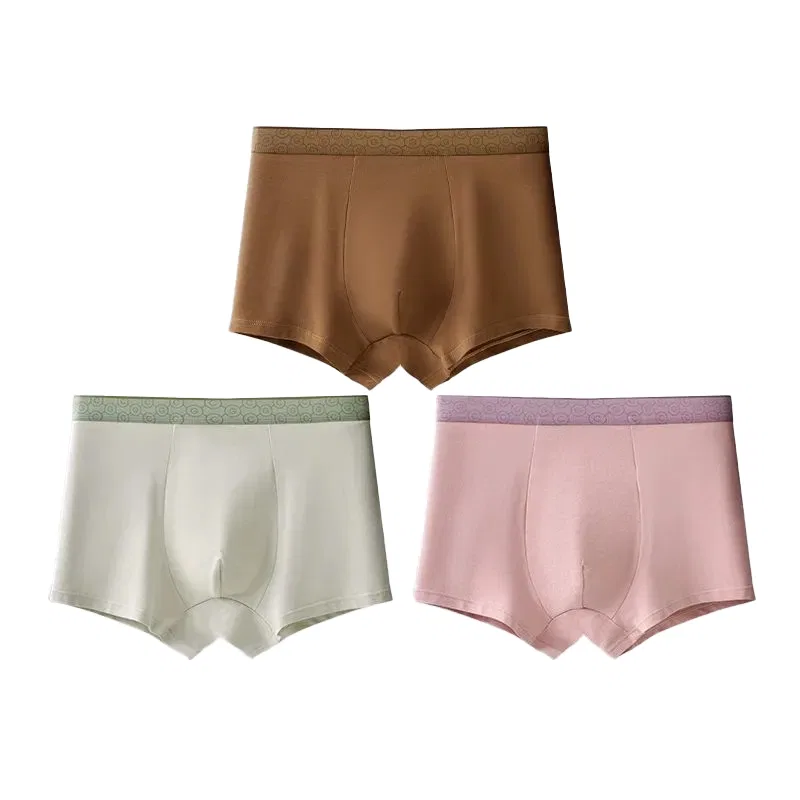 Детские трусы-боксеры средней посадки, комплект из 3 штук, Khaki, Cameo Brown, Silver Gray, MIIOW