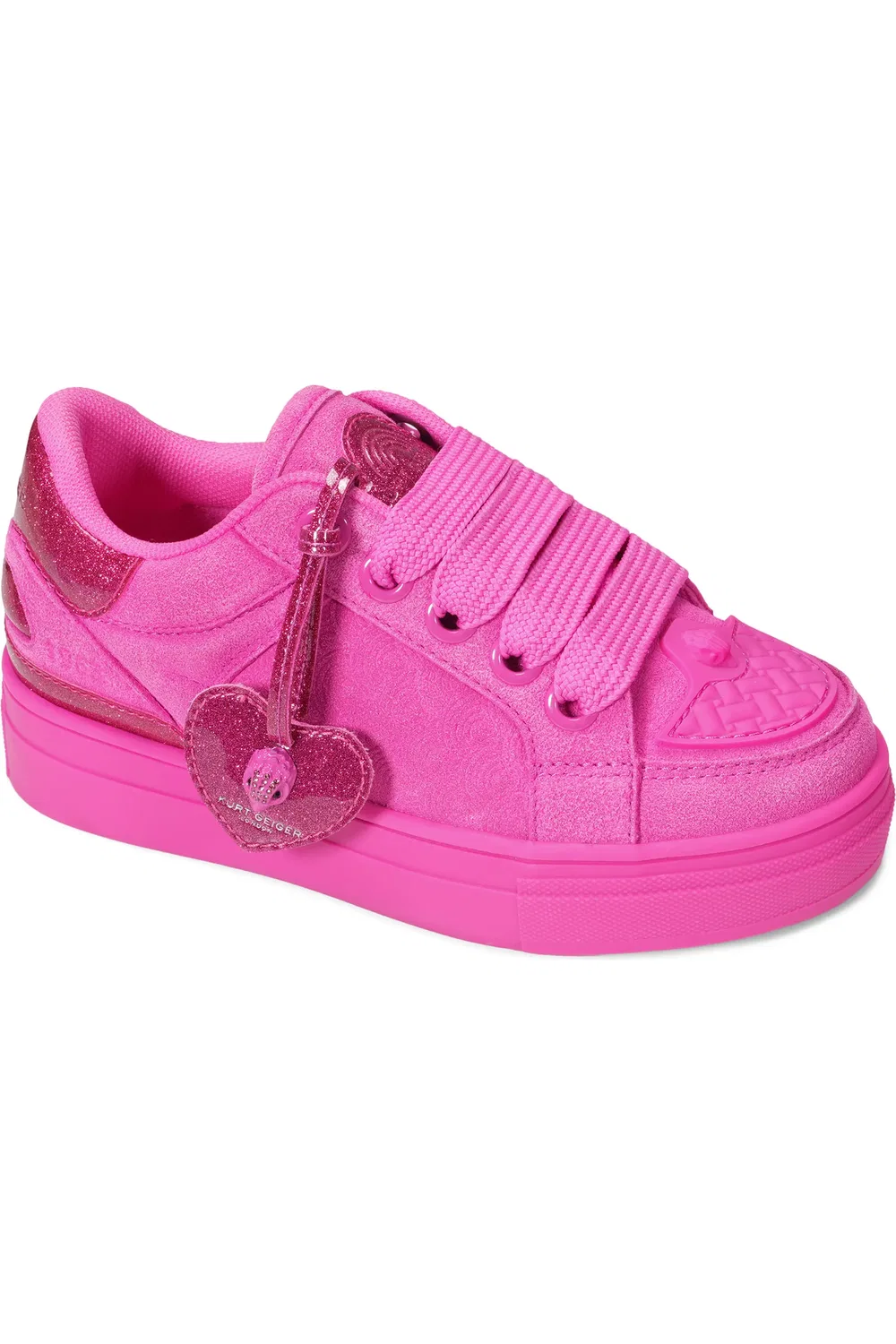 Кроссовки детские с блестками Mini Southbank Kurt Geiger London, Fuchsia