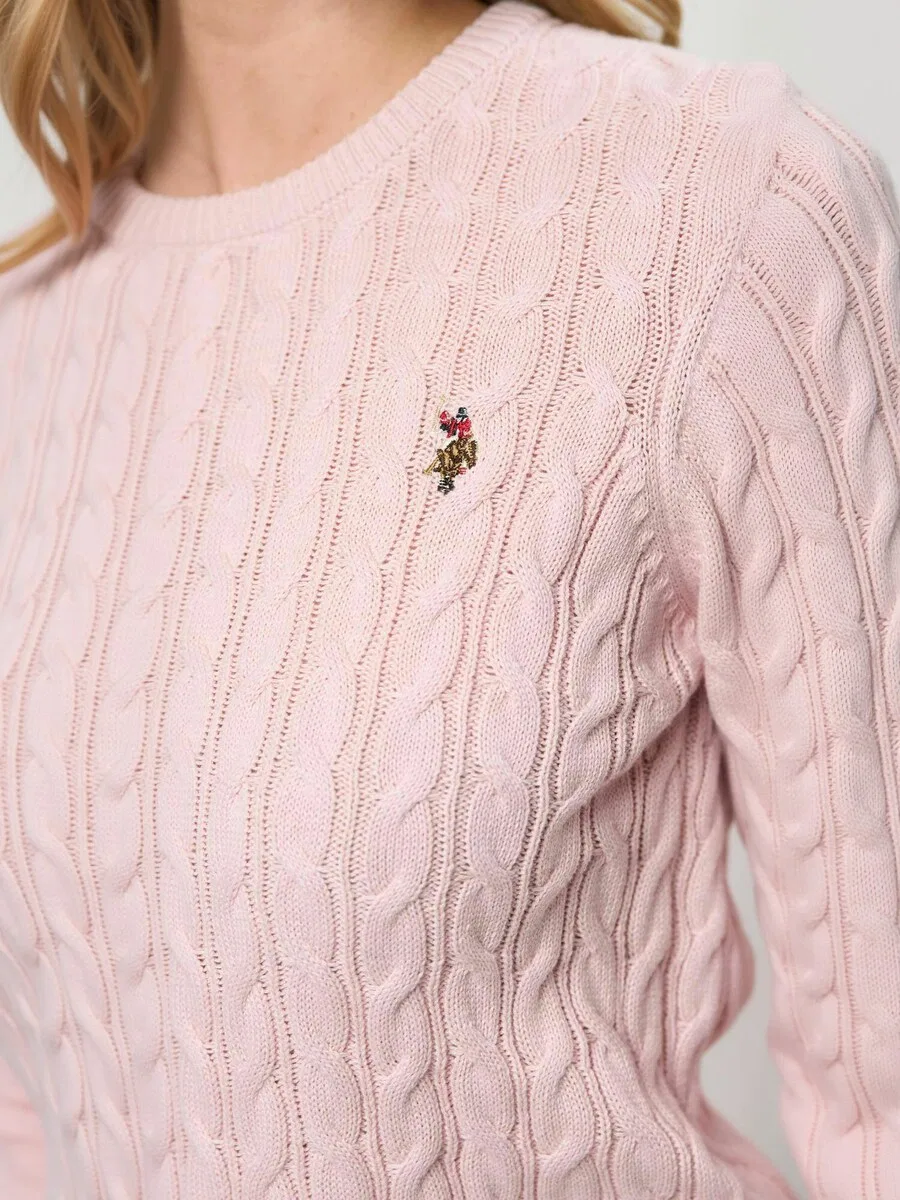Свитер U.S. POLO ASSN. 'UWMadeline' сиреневого цвета — фото 4