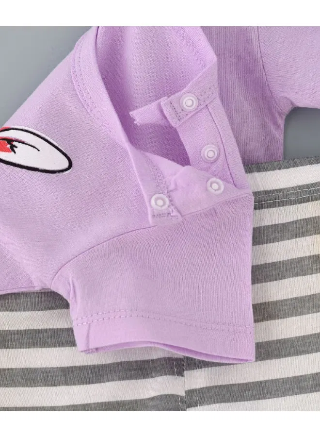 Комплект футболки и шортов с принтом Babyqlo, разноцветный — фото 4