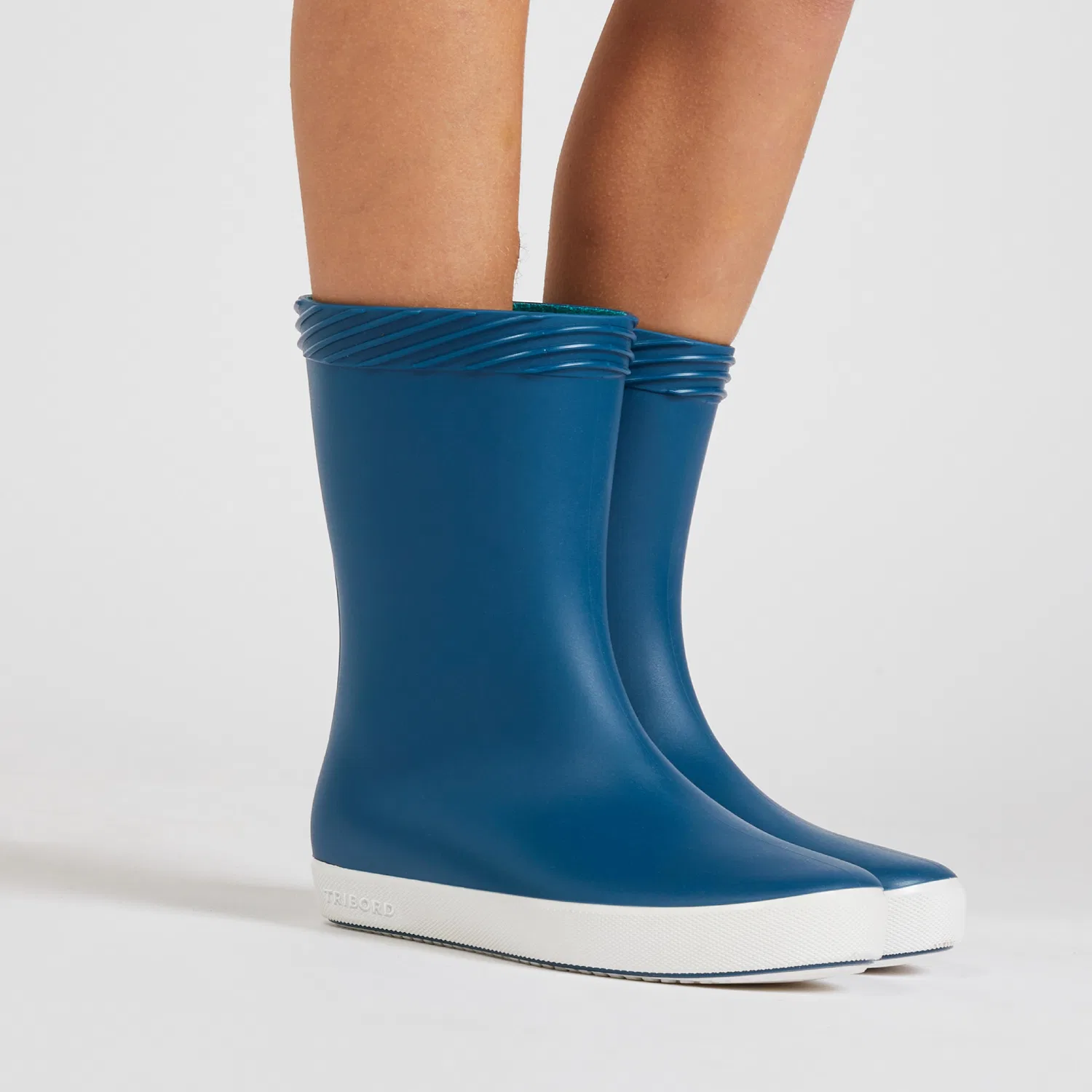 Детские резиновые сапоги Regenstiefel Kinder 100 Decathlon, Цвет Berlinerblau Ultraweiß Karibikgrun — фото 3