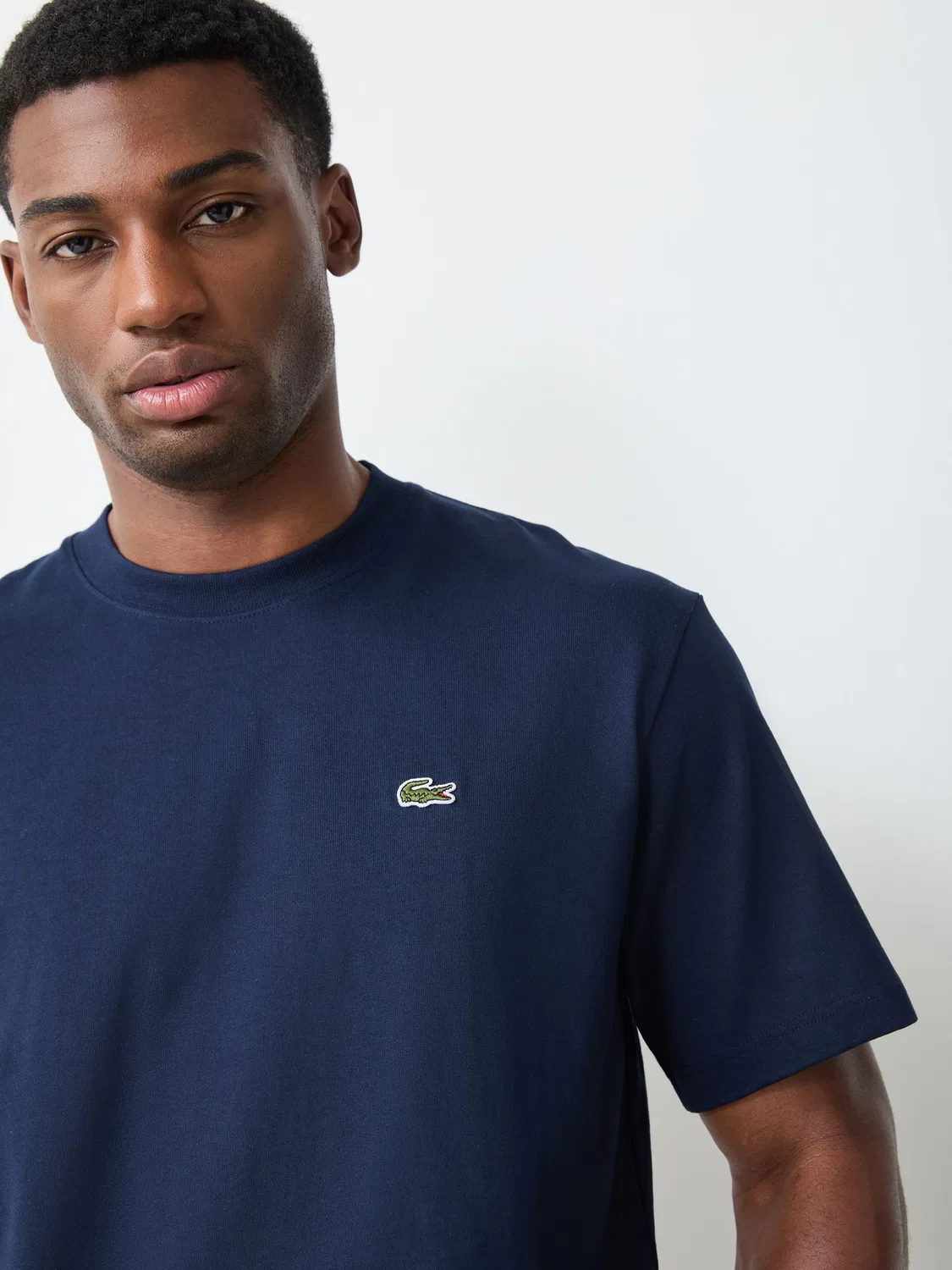 Синяя футболка свободного кроя Lacoste Heavyweight из джерси — фото 4