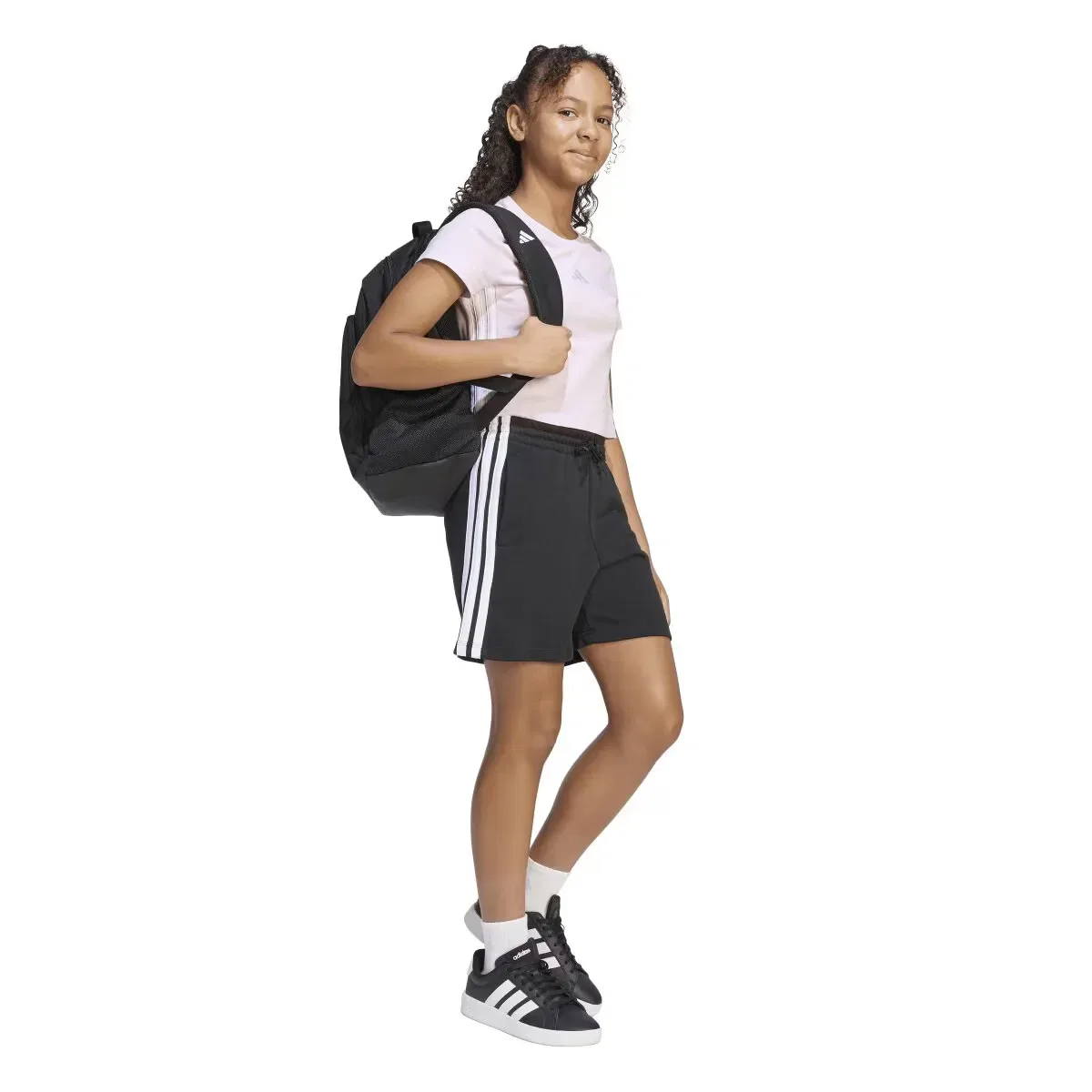 Детская футболка для девочек хлопковая Essentials adidas, Violeta — фото 3