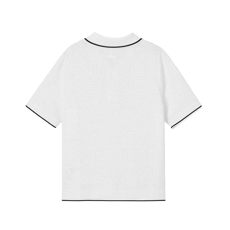 Женский джемпер с отложным воротником LACOSTE, White — фото 4