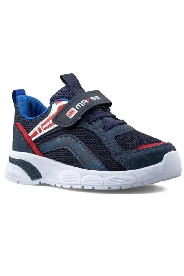 Детские спортивные кроссовки для девочек с липучкой Pabuç Ailesi, Navy Blue Sax Red