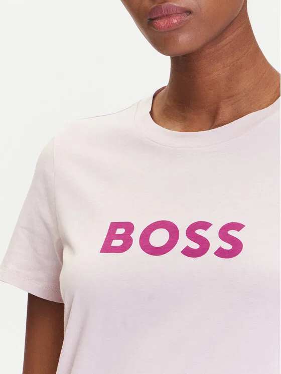 Футболка regular fit C_Elogo_5 Boss, розовый — фото 4