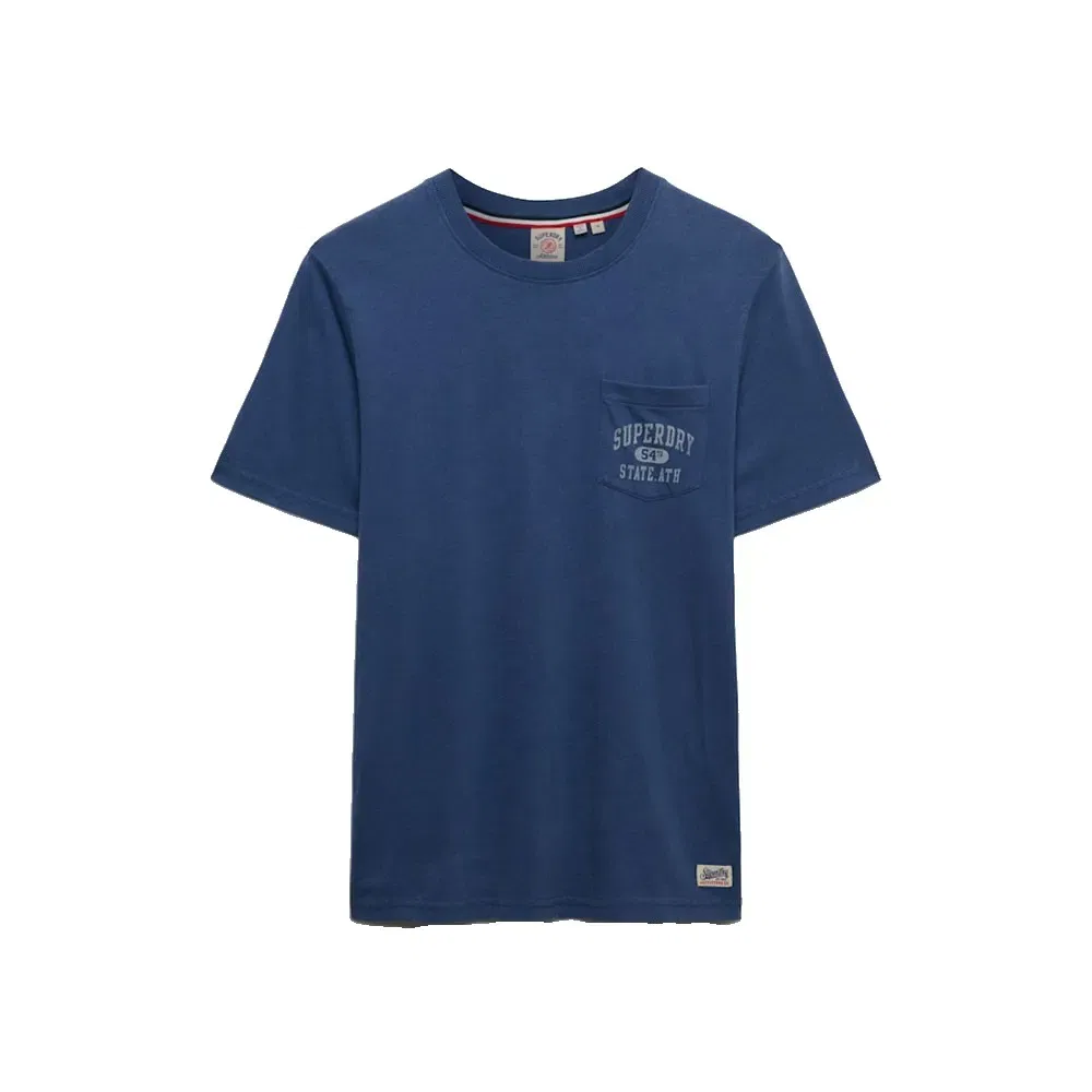 Футболка с коротким рукавом Superdry Vintage Prep Pocket Relaxed Fit, синий