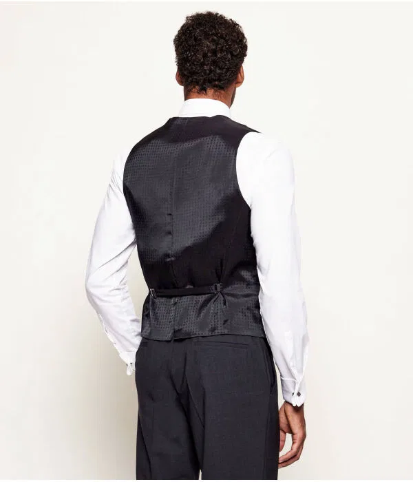 Мужской жилет из шерсти Slim Fit BOSS, Grafite — фото 3