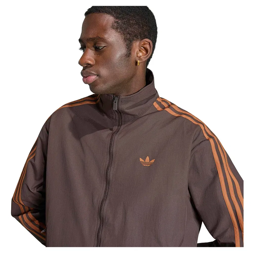 Толстовка на молнии Firebird Woven Adidas Originals, коричневый — фото 4