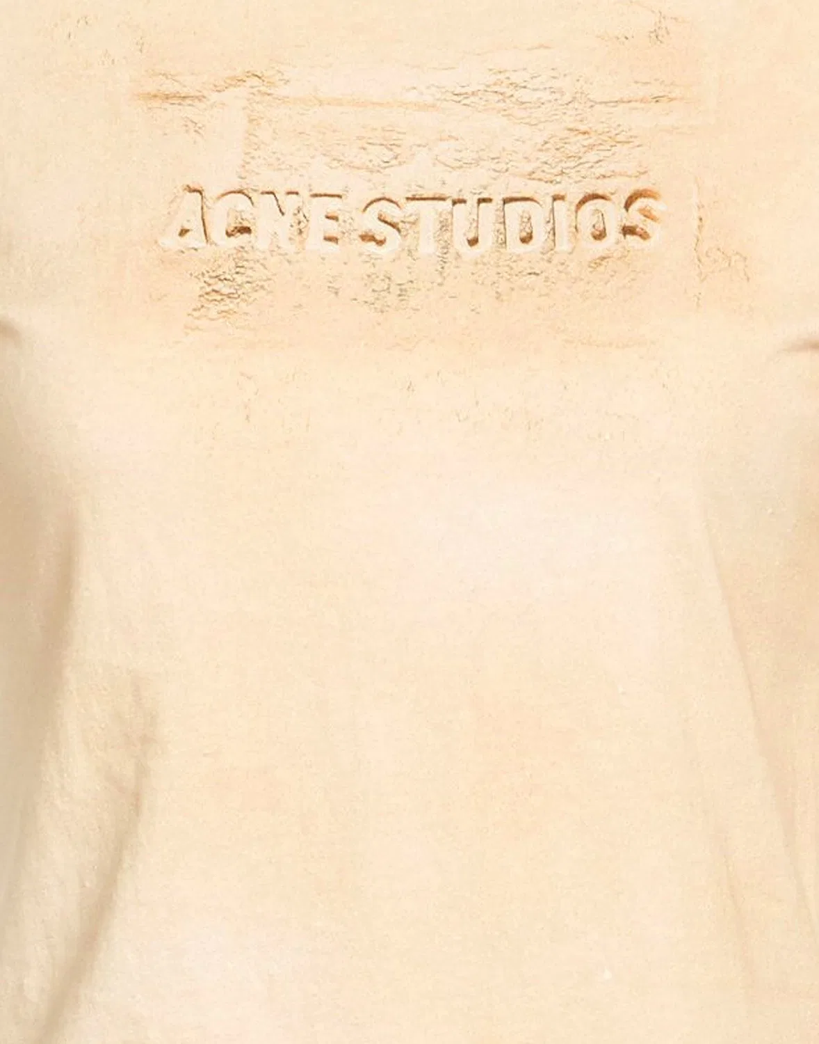 Женская футболка с принтом Acne Studios, бежевый — фото 4