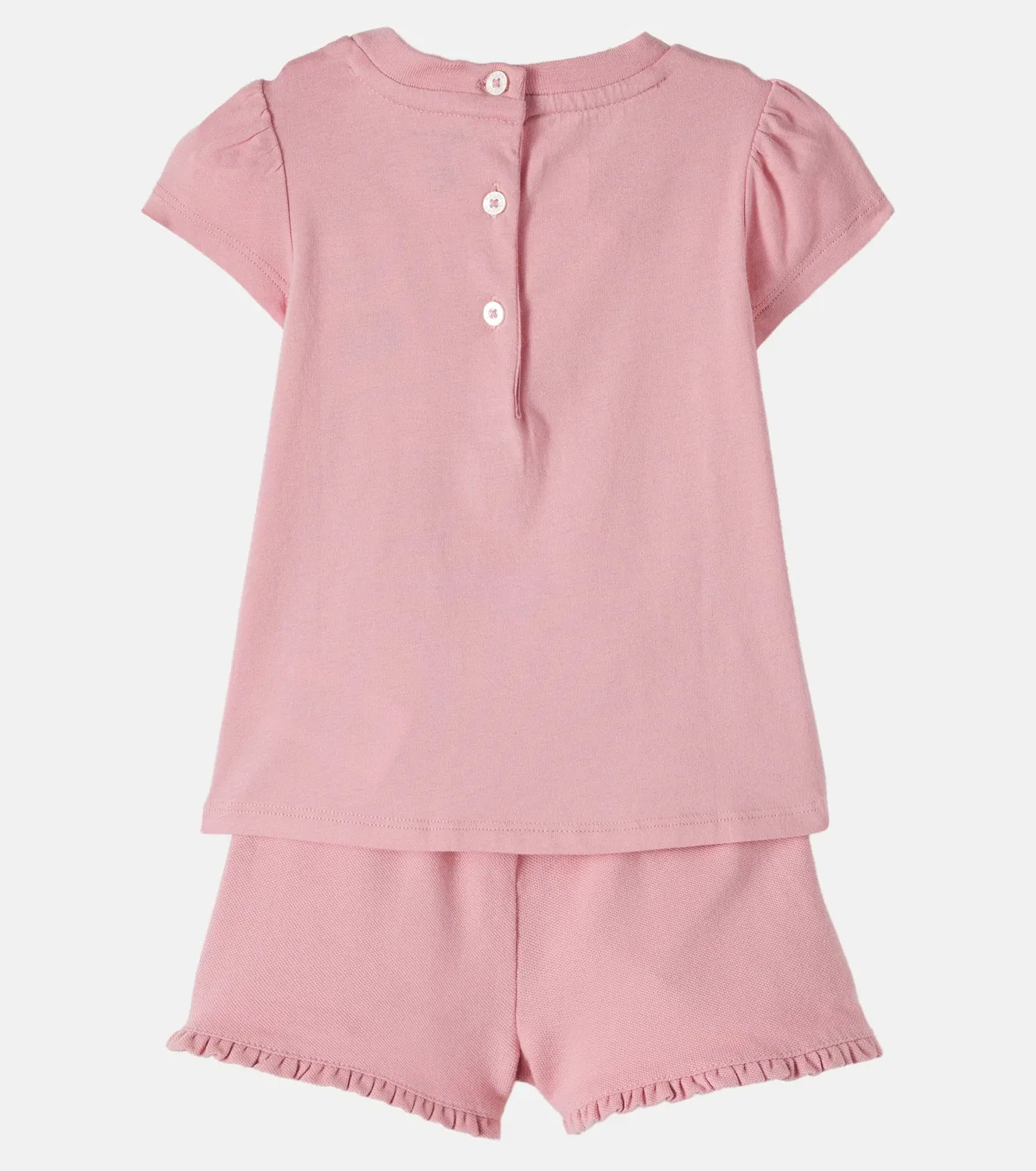 Комплект из футболки и шорт Baby Polo Bear из хлопка Polo Ralph Lauren Kids, розовый — фото 3